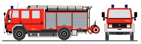 Loewe 4060 - H0 - Ford Cargo 1320 - LF16 neutral Tagesleuchtrot
